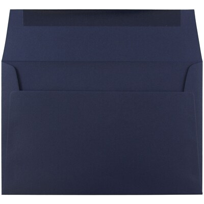 JAM Paper A9 Invitation Envelopes, 5.75 x 8.75, Navy Blue, 50/Pack (LEBA792I)