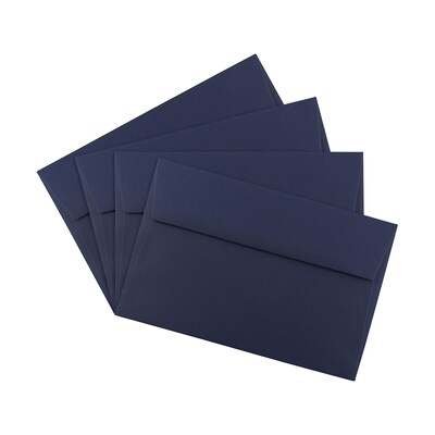JAM Paper A9 Invitation Envelopes, 5.75 x 8.75, Navy Blue, 50/Pack (LEBA792I)