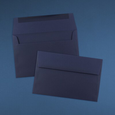 JAM Paper A9 Invitation Envelopes, 5.75 x 8.75, Navy Blue, 50/Pack (LEBA792I)