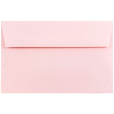 JAM Paper A9 Invitation Envelopes, 5.75 x 8.75, Baby Pink, 50/Pack (155698I)