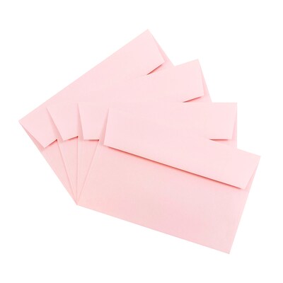 JAM Paper A9 Invitation Envelopes, 5.75 x 8.75, Baby Pink, 50/Pack (155698I)