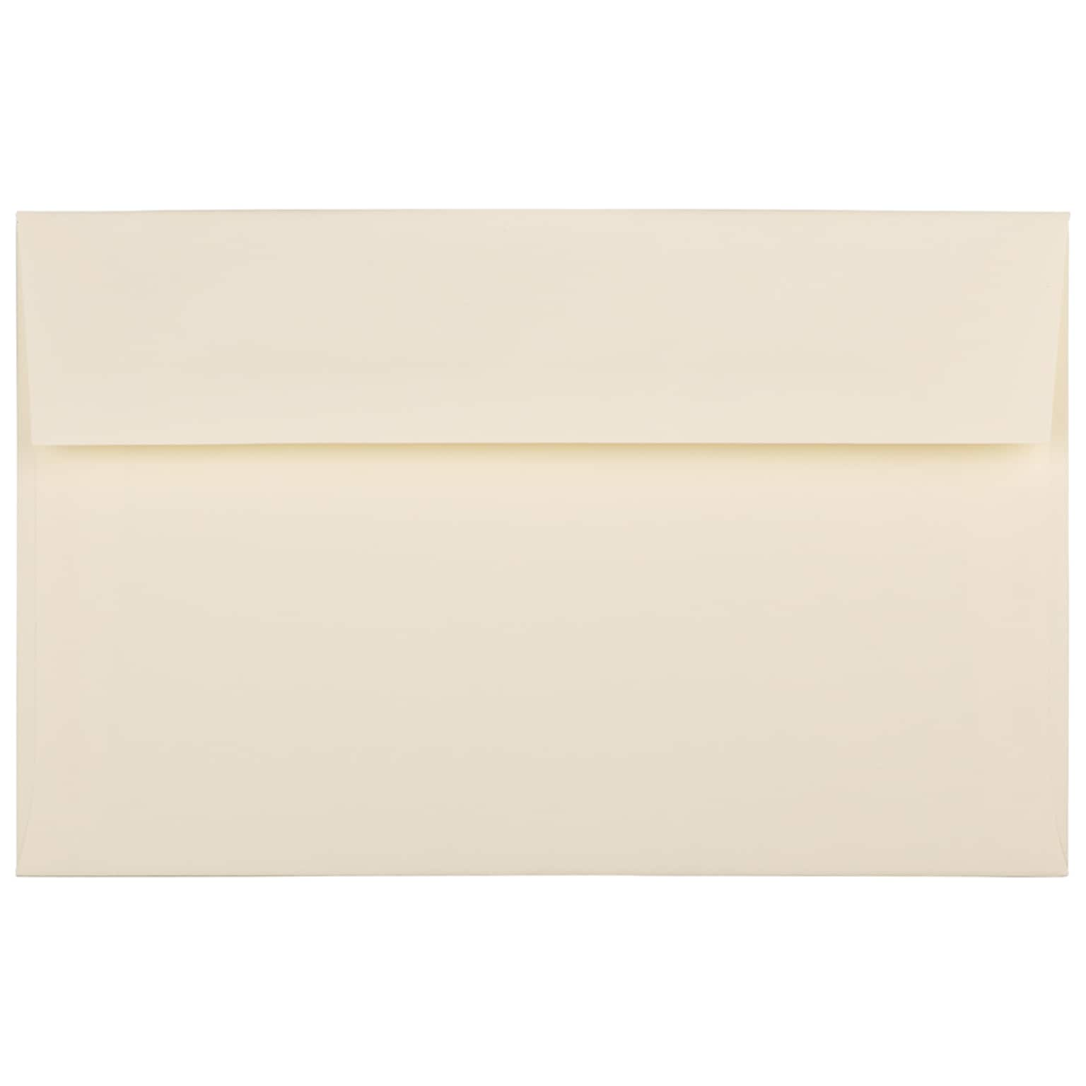 JAM Paper A10 Strathmore Invitation Envelopes, 6 x 9.5, Ivory Wove, 50/Pack (900849930I)