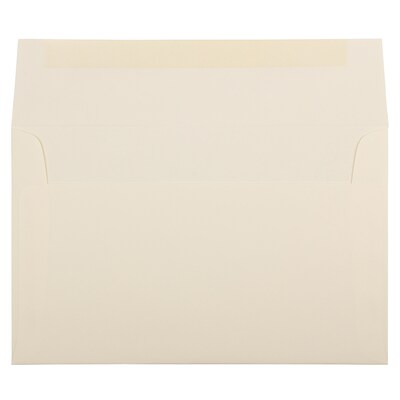 JAM Paper A10 Strathmore Invitation Envelopes, 6 x 9.5, Ivory Wove, 50/Pack (900849930I)