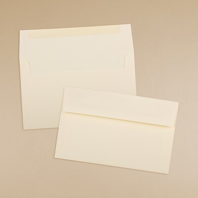 JAM Paper A10 Strathmore Invitation Envelopes, 6 x 9.5, Ivory Wove, 50/Pack (900849930I)