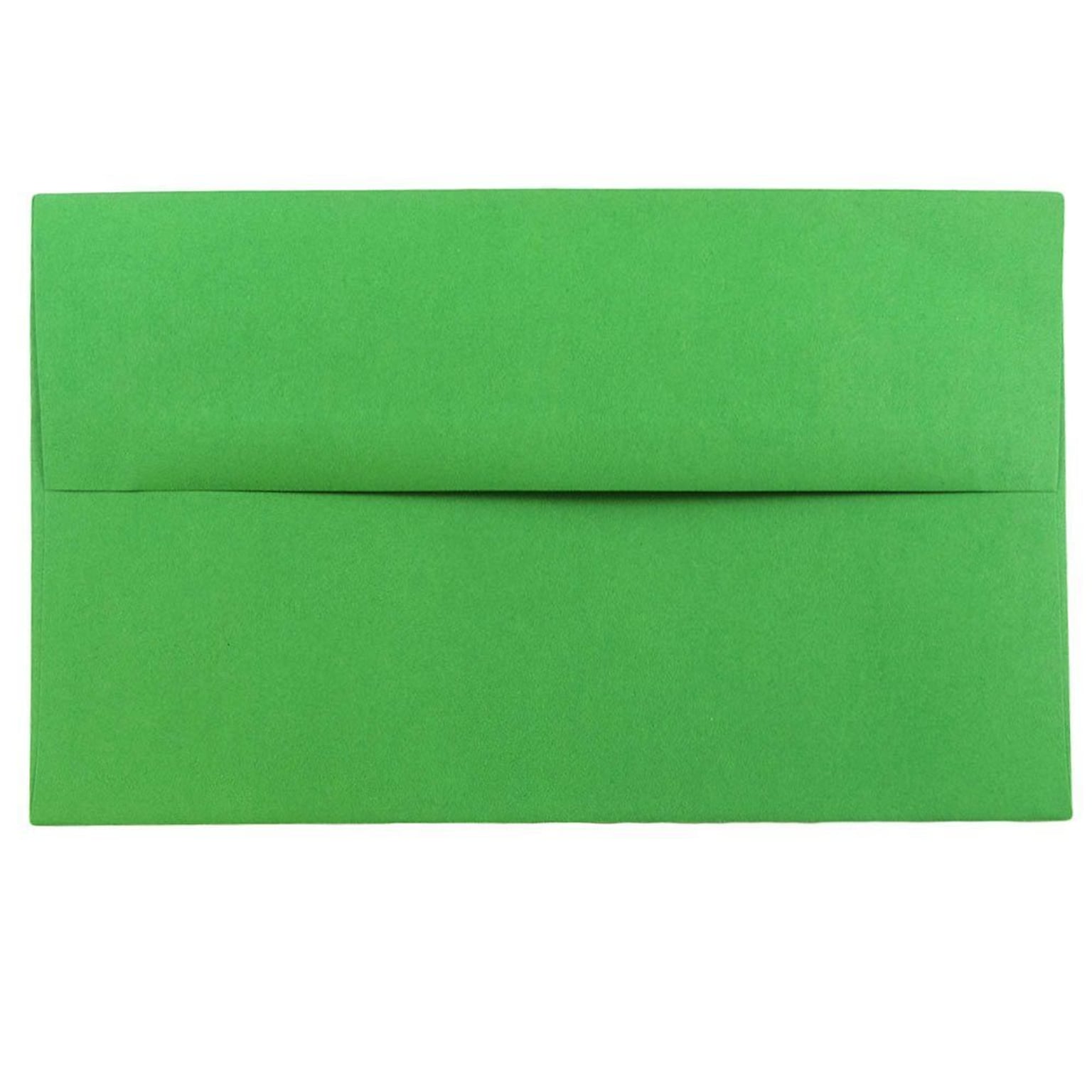 JAM Paper A10 Colored Invitation Envelopes, 6 x 9.5, Green Recycled, 50/Pack (35633I)