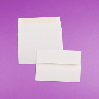 JAM Paper 4Bar A1 Strathmore Invitation Envelopes, 3.625 x 5.125, Bright White Wove, 50/Pack (900928601I)