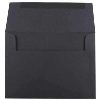 JAM Paper A6 Invitation Envelopes, 4.75 x 6.5, Black, 50/Pack (22115363I)