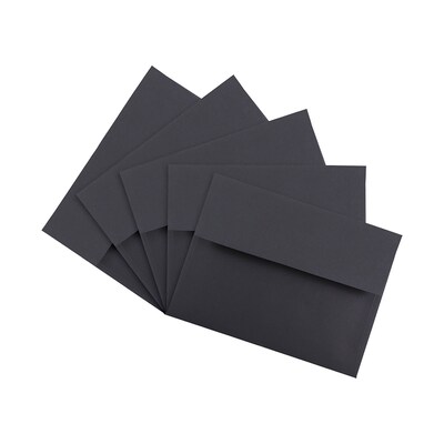 JAM Paper A6 Invitation Envelopes, 4.75 x 6.5, Black, 50/Pack (22115363I)