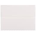 JAM Paper A6 Strathmore Invitation Envelopes, 4.75 x 6.5, Bright White Laid, 50/Pack (STTL661I)