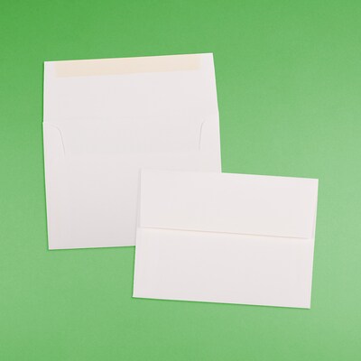 JAM Paper A6 Strathmore Invitation Envelopes, 4.75 x 6.5, Bright White Laid, 50/Pack (STTL661I)