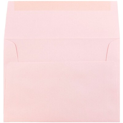 JAM Paper A6 Invitation Envelopes, 4.75 x 6.5, Baby Pink, 50/Pack (155625I)