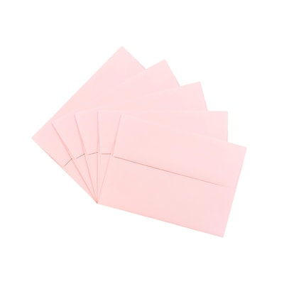 JAM Paper A6 Invitation Envelopes, 4.75 x 6.5, Baby Pink, 50/Pack (155625I)