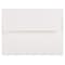 JAM Paper A2 Strathmore Invitation Envelopes, 4.375 x 5.75, Bright White Linen, 50/Pack (66670I)