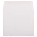 JAM Paper A2 Strathmore Invitation Envelopes, 4.375 x 5.75, Bright White Linen, 50/Pack (66670I)