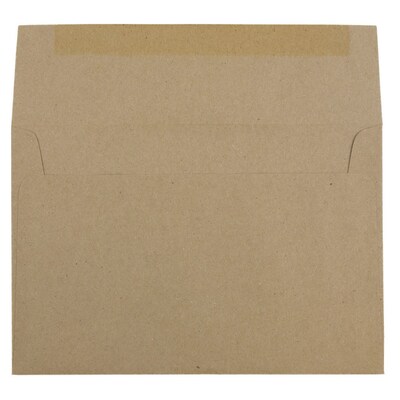 JAM Paper A8 Invitation Envelopes, 5.5 x 8.125, Brown Kraft Paper Bag, 50/Pack (LEKR750I)