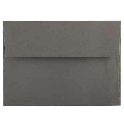 JAM Paper A7 Invitation Envelopes, 5.25 x 7.25, Dark Grey, 50/Pack (36396434I)