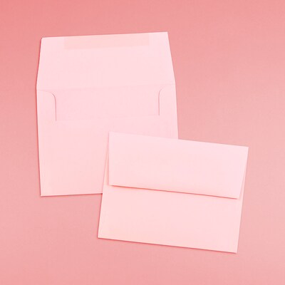 JAM Paper A2 Invitation Envelopes, 4.375 x 5.75, Baby Pink, Bulk 250/Box (155623H)