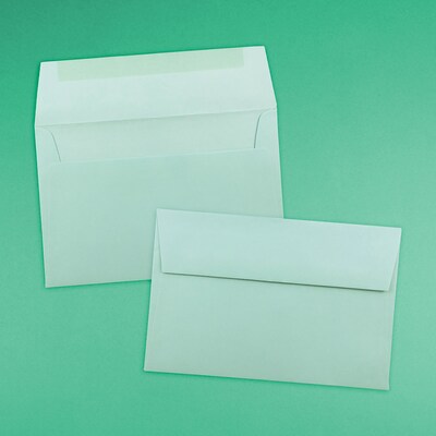 JAM Paper A9 Invitation Envelopes, 5.75 x 8.75, Aqua Blue, 25/Pack (157461)