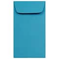 JAM Paper #6 Coin Business Colored Envelopes, 3.375 x 6, Blue Recycled, 50/Pack (356730559i)
