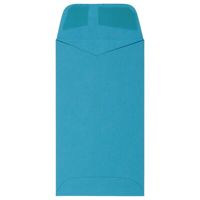 JAM Paper #6 Coin Business Colored Envelopes, 3.375 x 6, Blue Recycled, 50/Pack (356730559i)