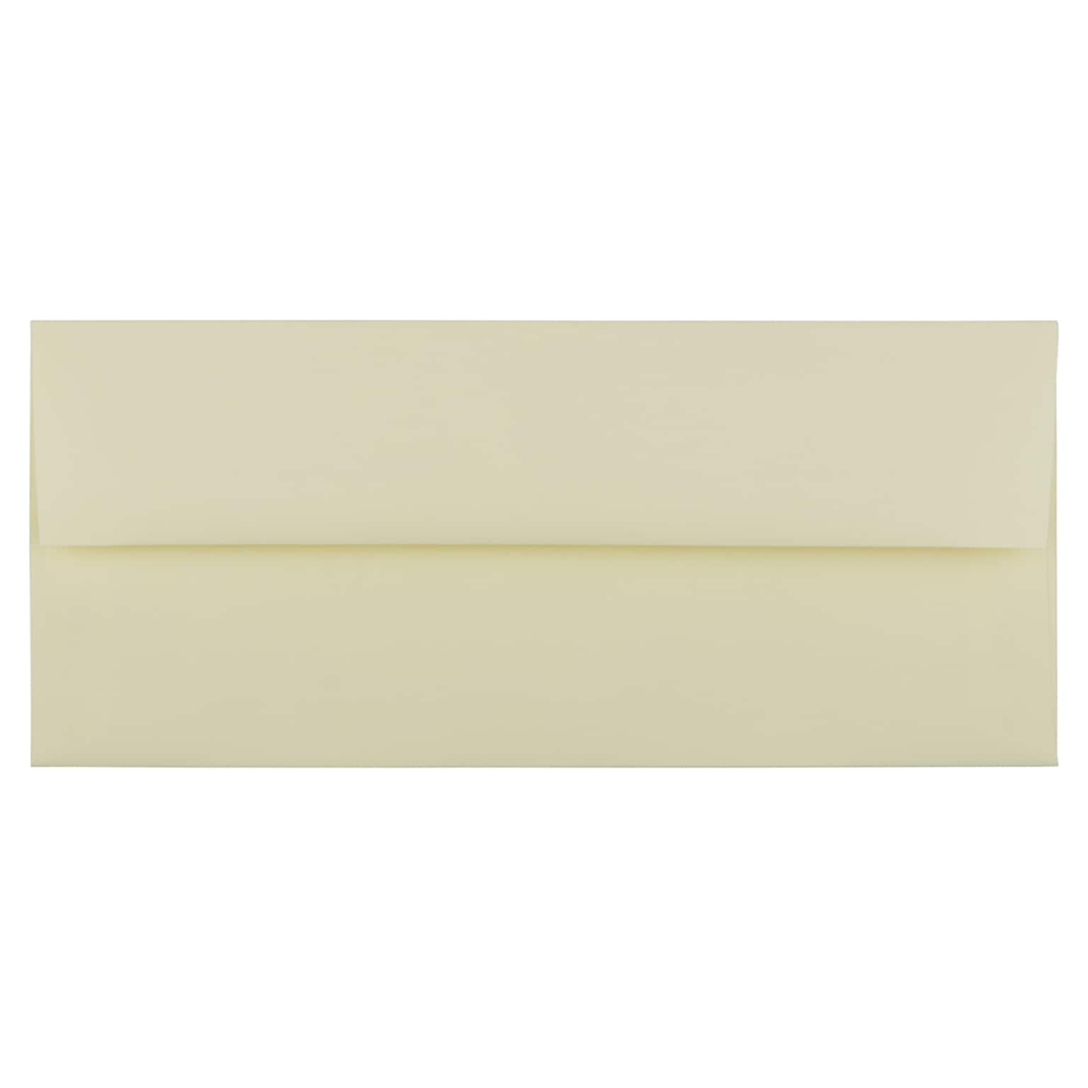 JAM Paper Strathmore Open End #10 Business Envelope, 4 1/8 x 9 1/2, Ivory Wove, 500/Pack (191165H)