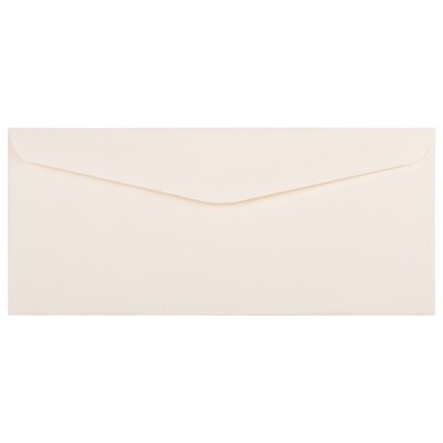 JAM Paper Strathmore Open End #10 Business Envelope, 4 1/8" x 9 1/2", Natural White, 500/Box (191170H)