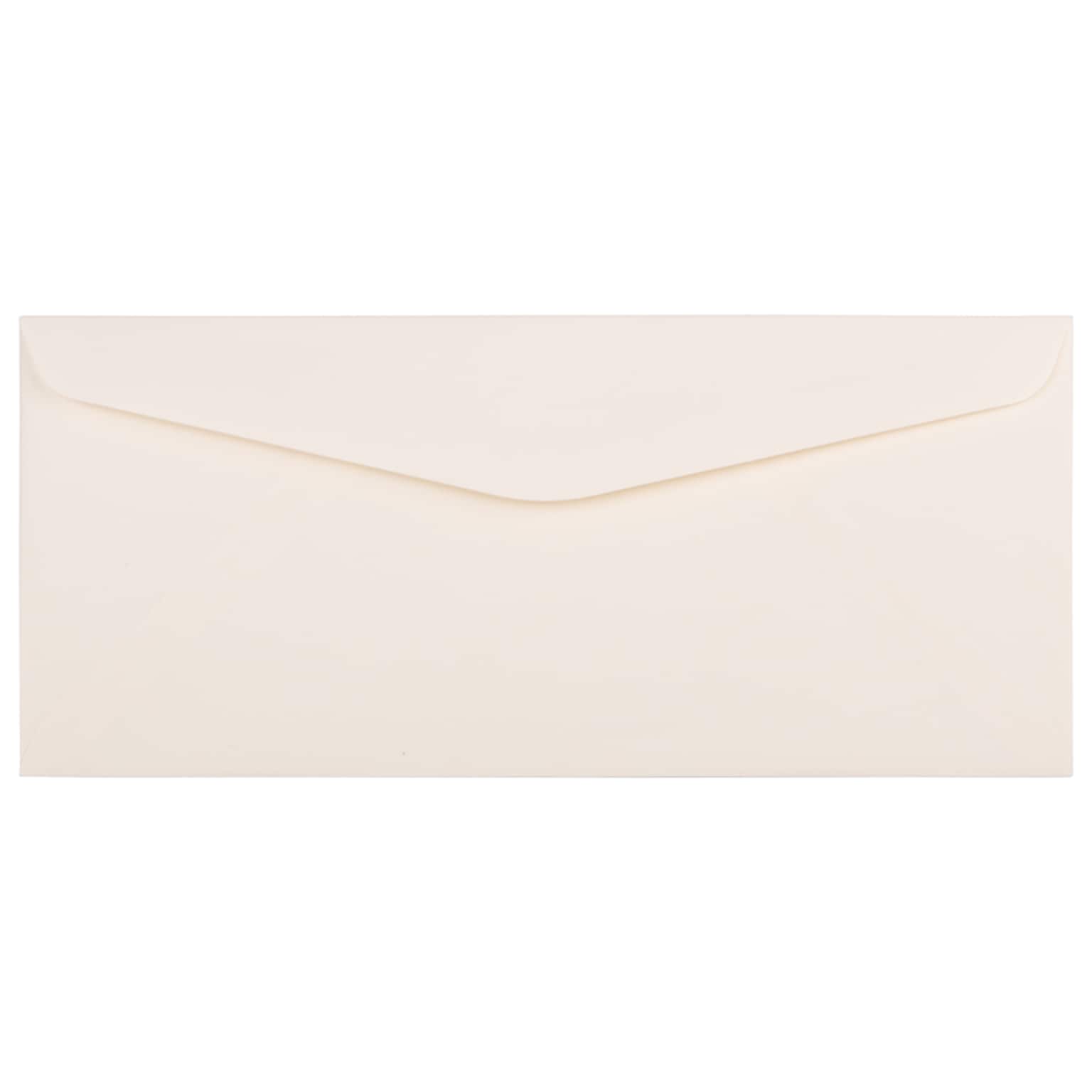 JAM Paper Strathmore Open End #10 Business Envelope, 4 1/8 x 9 1/2, Natural White, 500/Box (191170H)