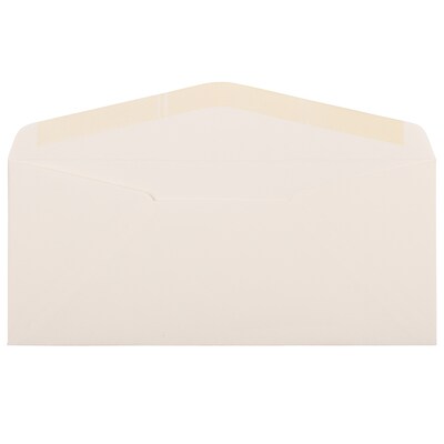 JAM Paper Strathmore Open End #10 Business Envelope, 4 1/8" x 9 1/2", Natural White, 500/Box (191170H)