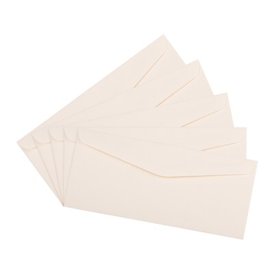 JAM Paper Strathmore Open End #10 Business Envelope, 4 1/8" x 9 1/2", Natural White, 500/Box (191170H)