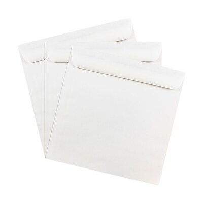 JAM Paper 10 x 10 Large Square Invitation Envelopes, White, Bulk 250/Box (3992319H)