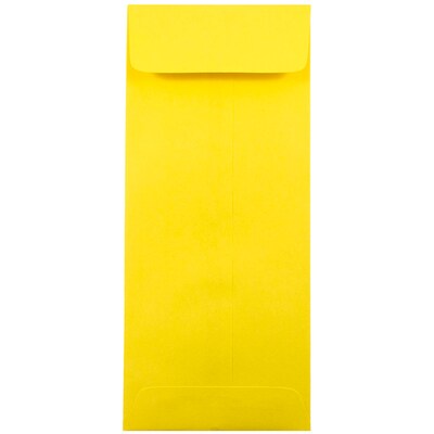 JAM Paper Open End #11 Currency Envelope, 4 1/2 x 10 3/8, Yellow Brite Hue, 500/Pack (3156393H)