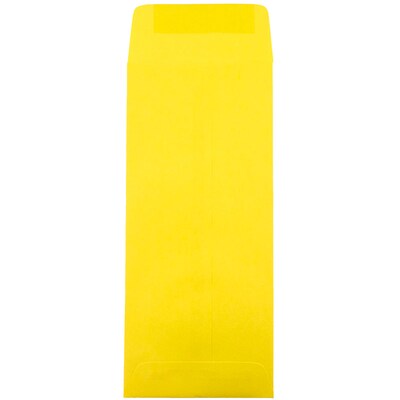 JAM Paper Open End #11 Currency Envelope, 4 1/2 x 10 3/8, Yellow Brite Hue, 500/Pack (3156393H)