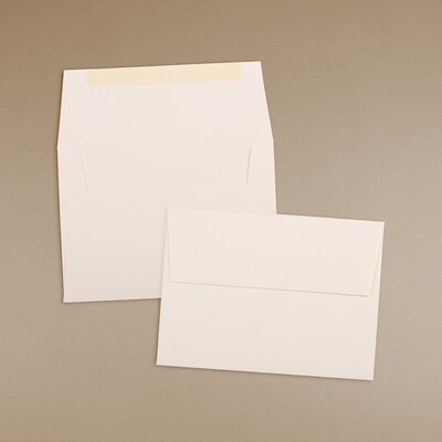 JAM Paper A7 Strathmore Invitation Envelopes, 5.25 x 7.25, Natural White Wove, Bulk 250/Box (44507H)