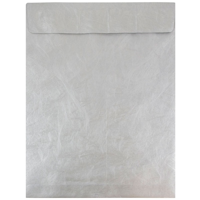 JAM Paper Open End Clasp Catalog Envelope, 11 1/2 x 14 1/2, Silver, 10/Pack (V021387B)