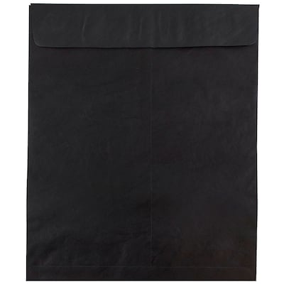 JAM Paper Open End Open End Catalog Envelope, 11 1/2 x 14 1/2, Black, 10/Pack (V021386B)