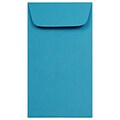 JAM Paper #6 Coin Business Colored Envelopes, 3.375 x 6, Blue Recycled, 100/Pack (356730559B)