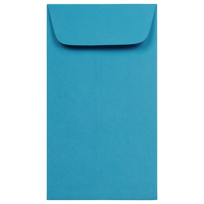 JAM Paper #6 Coin Business Colored Envelopes, 3.375 x 6, Blue Recycled, 25/Pack (356730559)