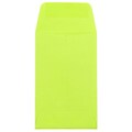 JAM Paper #1 Coin Business Colored Envelopes, 2.25 x 3.5, Ultra Lime Green, 50/Pack (352827826I)