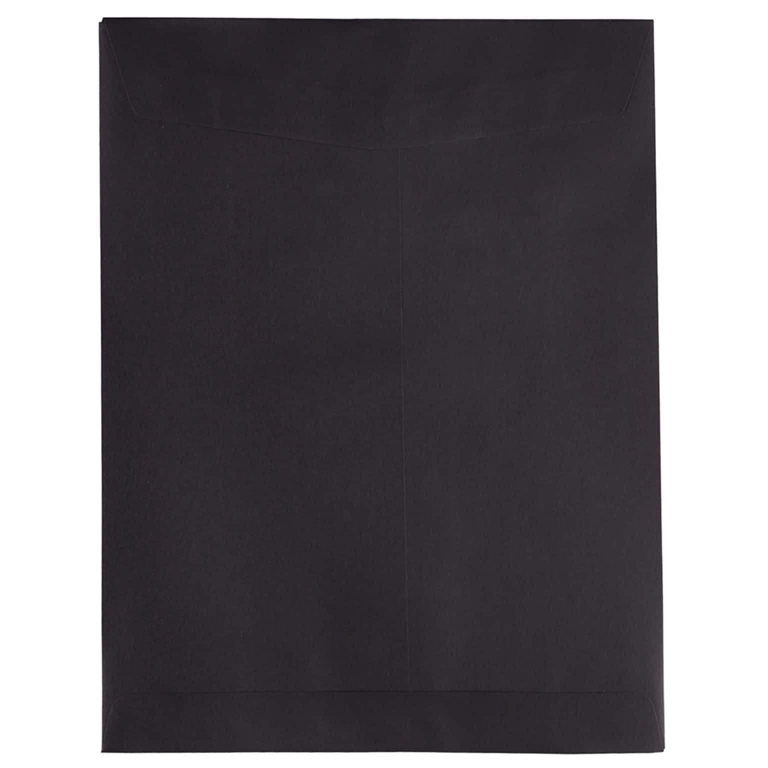JAM Paper 10 x 13 Open End Catalog Envelopes, Black, 25/Pack (87733a)