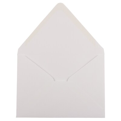 JAM Paper A7 Invitation Envelopes with Euro Flap, 5.25 x 7.25, White, 25/Pack (40234670)