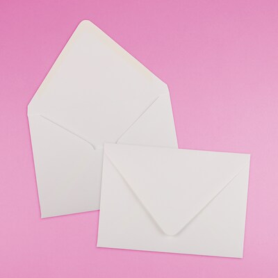 JAM Paper A7 Invitation Envelopes with Euro Flap, 5.25" x 7.25", White, 25/Pack (40234670)