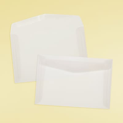 JAM Paper 6 x 9 Booklet Translucent Vellum Envelopes, Clear, 50/Pack (80538I)