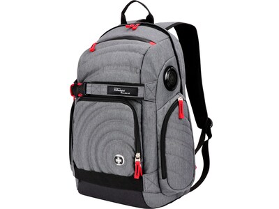 SwissDigital Xavie Bluetooth Speaker Backpack, Gray (TSG4H152)