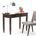 Simpli Home Carlton 42W Office Desk in Tobacco Brown (3AXCCRL-06)