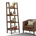 Simpli Home Sawhorse 4-Shelf 72H Wood Bookcase, Medium Saddle Brown (3AXCSAW-05)