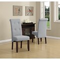 Simpli Home Cosmopolitan Linen Look Parson Dining Chair in Dove Grey (WS5109-4-DGL), 2/Set