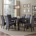 Simpli Home Avalon 7 Piece Dining Set in Tanners Brown Faux Leather (AXCDS7-AVL-BR)