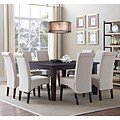 Simpli Home Avalon 9 Piece Dining Set in Natural Linen Look Fabric (AXCDS9-AVL-NL)