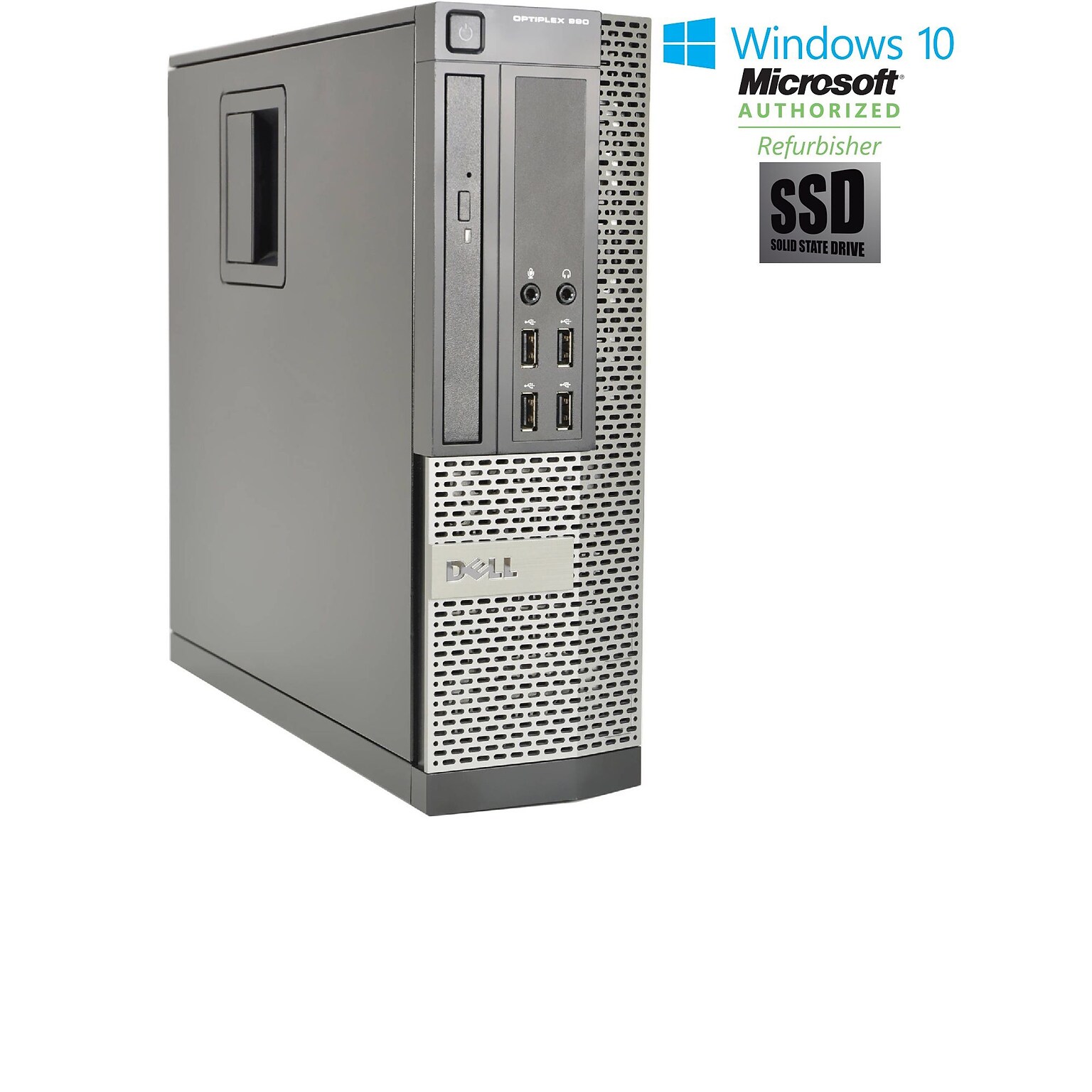 Dell OptiPlex 990 Small Form Factor Core I5 2400 3.1GHz 16GB RAM 240GB Solid State Drive DVD Windows 10 Pro, Refurbished