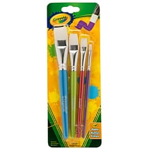 Crayola Big Paintbrush Set, Flat, 4 Per Pack, 4 Packs (BIN053520-4)